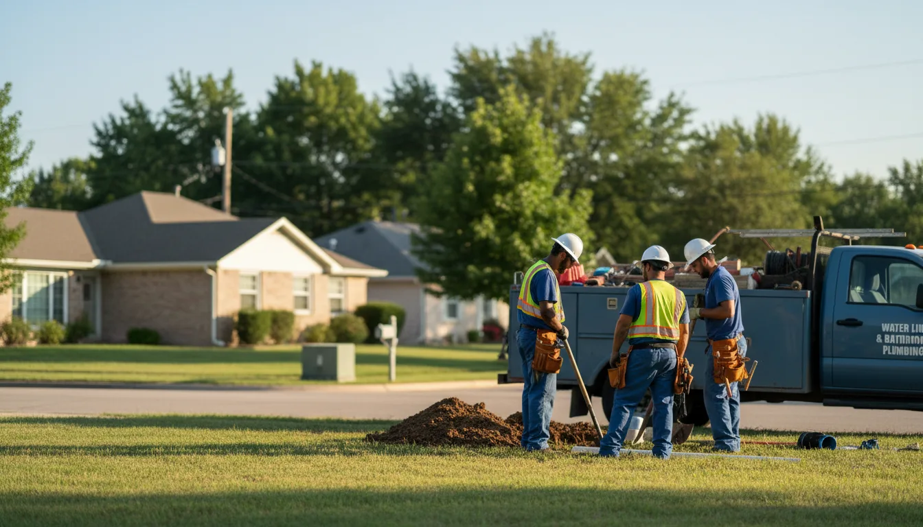 Residential water line and bathroom plumbing service in Bridger, MT